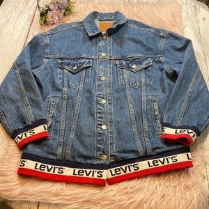 Levi's Sport Tape Baggy Trucker Denim Jacket sz M